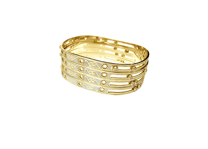 Two Tone Plated CNC Bangles